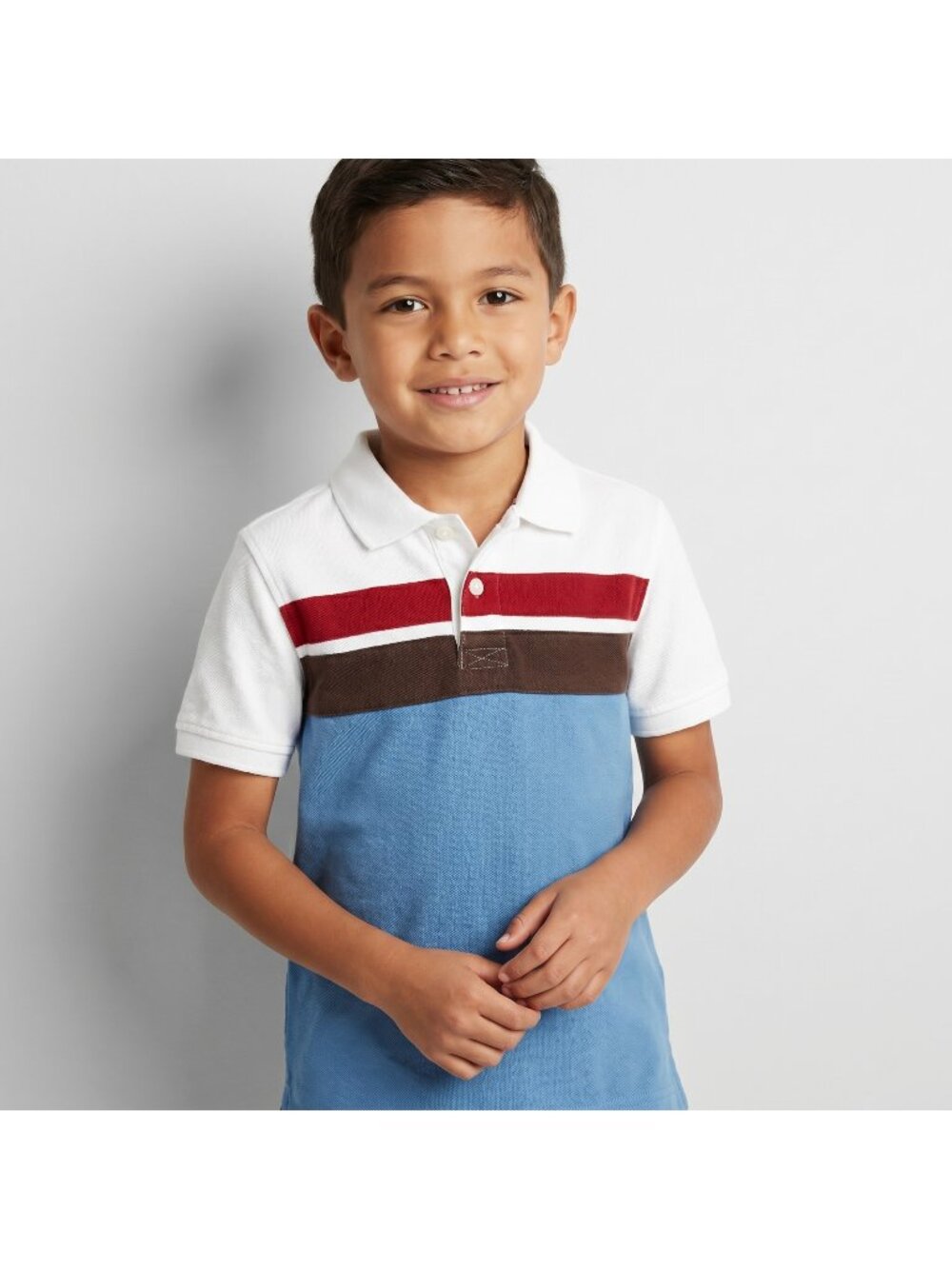 Gymboree Bike Explorer Boy's Chest Stripe Pique Polo Shirt in size 8